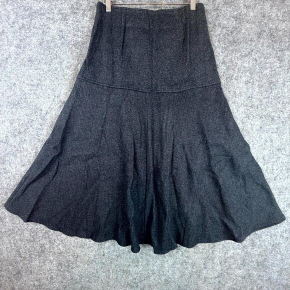 OGL Move CashSoft Wool like Flared Maxi Skirt Womens Medium Black Casual Wear - Picture 2 of 7